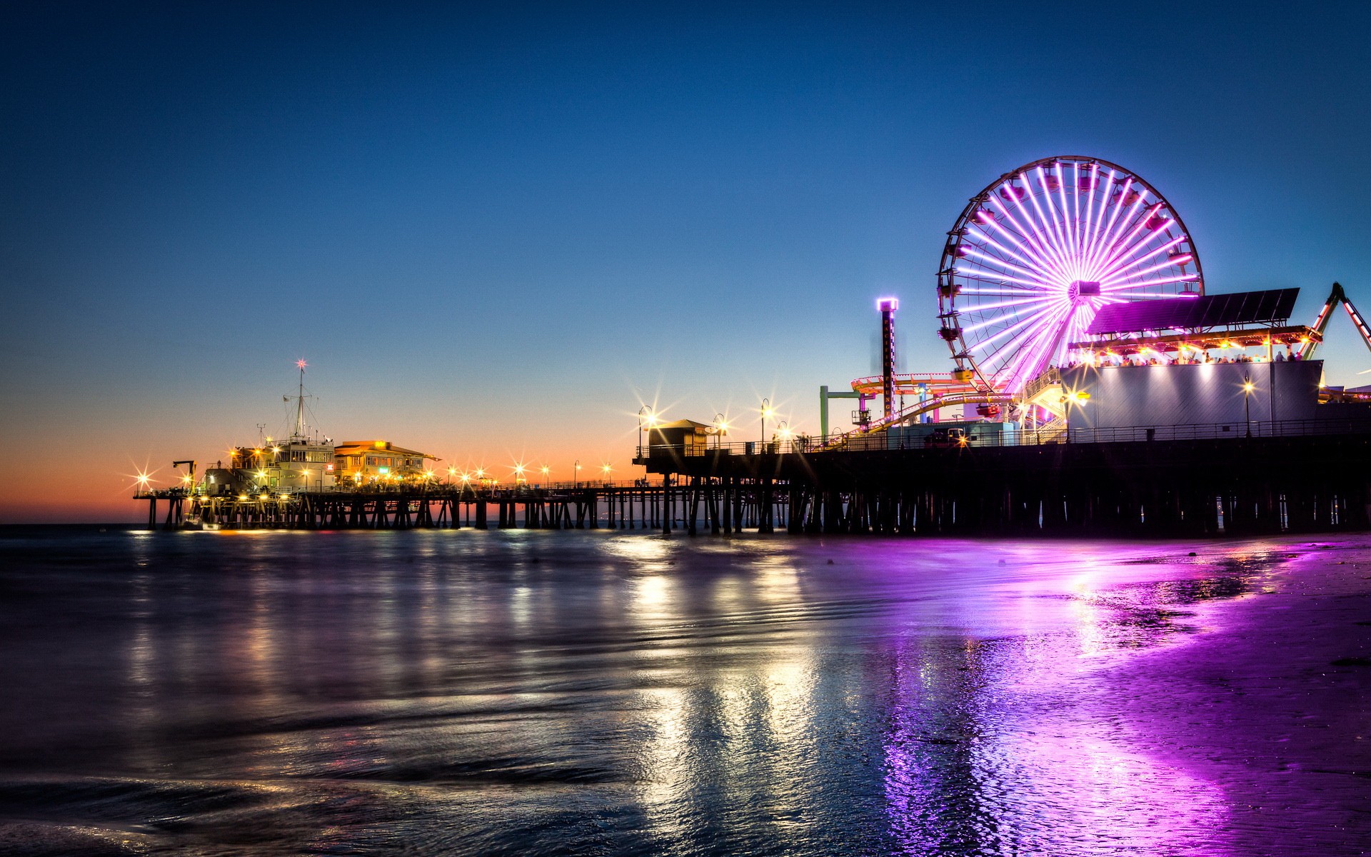 Los Angeles beach at night 1920 x 1200 Locality Photography