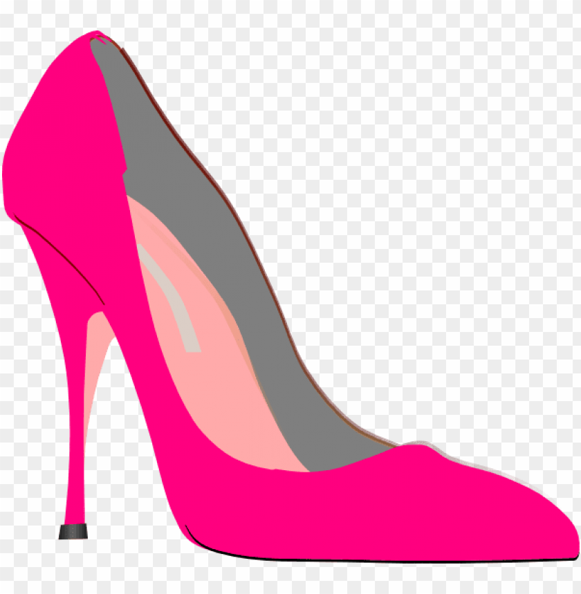 Ink High Heel Shoes Clipart Pink Png Image
