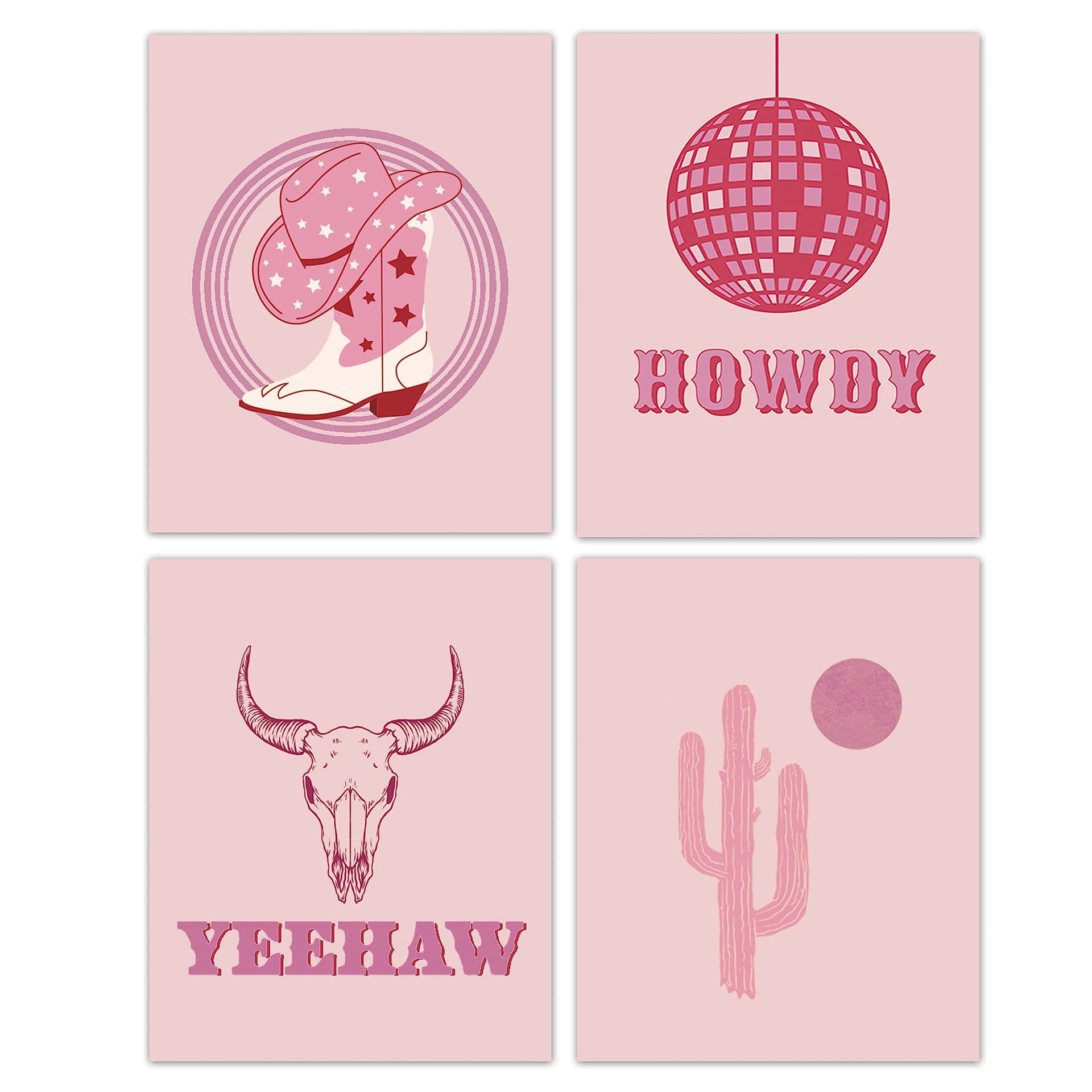 Pink Cowgirl Aesthetic Wallpaper