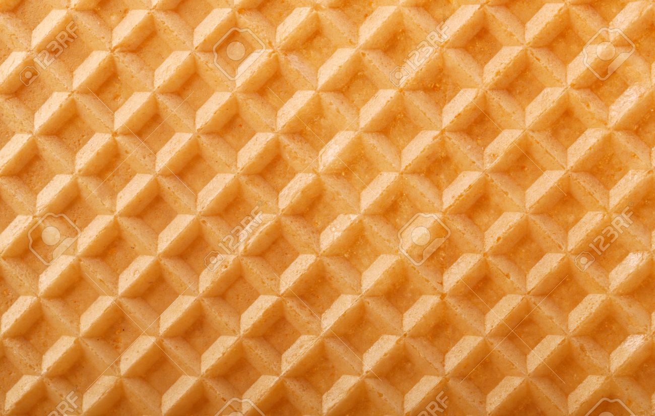 Structure Of A Baked Golden Waffle Background Stock Photo Picture