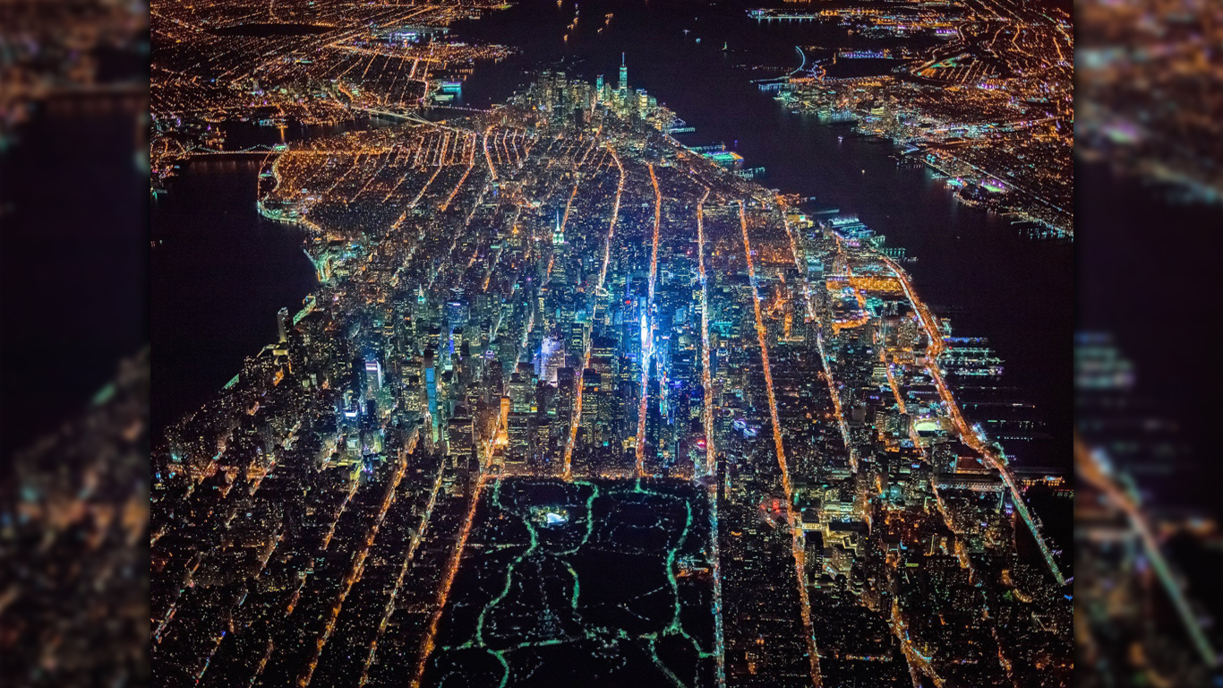 New York City At Night Wallpaper 1366x768 ID55802