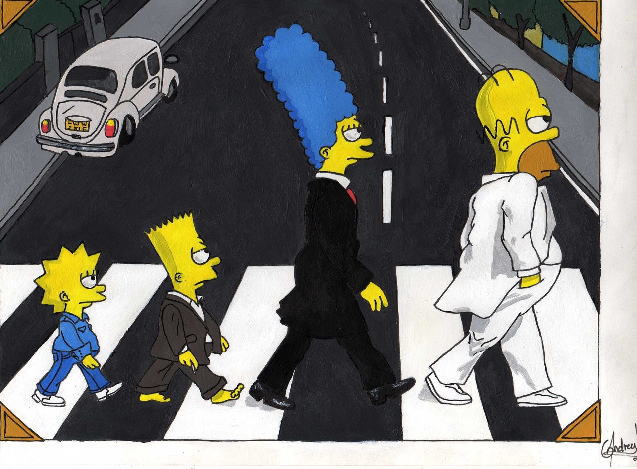 Simpsons Beatles By Sara Dubby