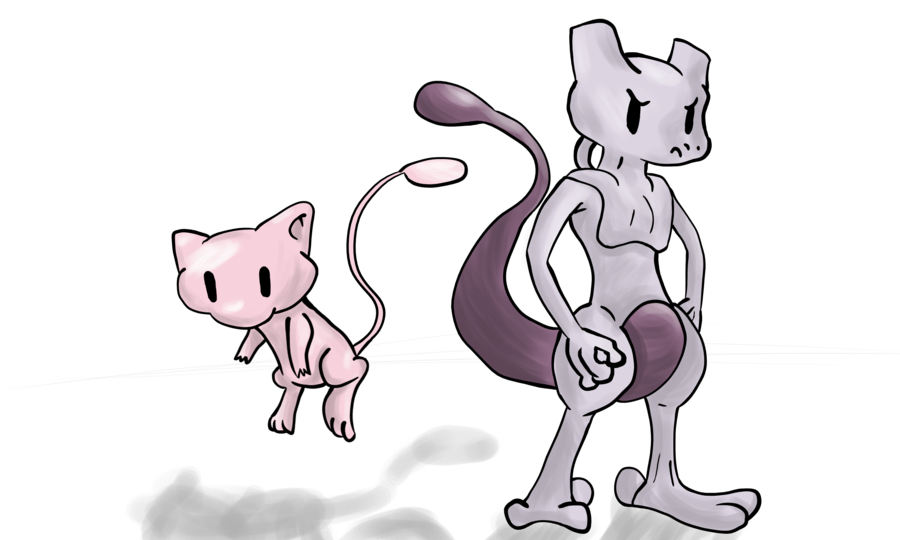 Pokemon Wallpaper Mewtwo And Mew By