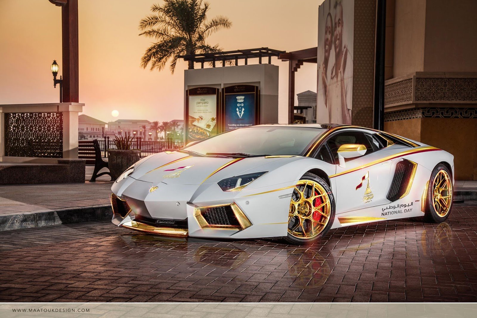Lamborghini Aventador Cars Supercars Italia Gold Wallpaper