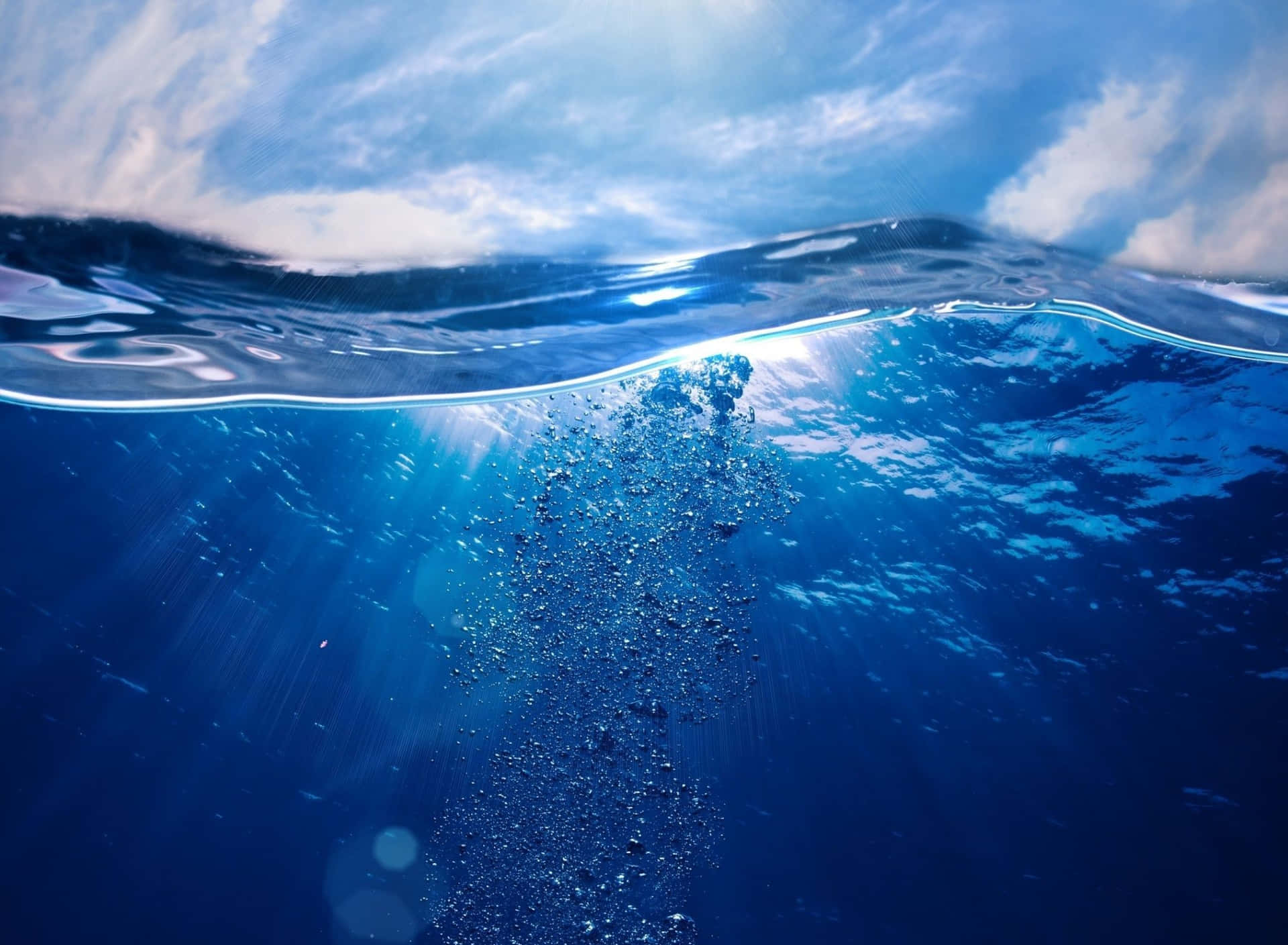 Ocean Blue Background Wallpaper