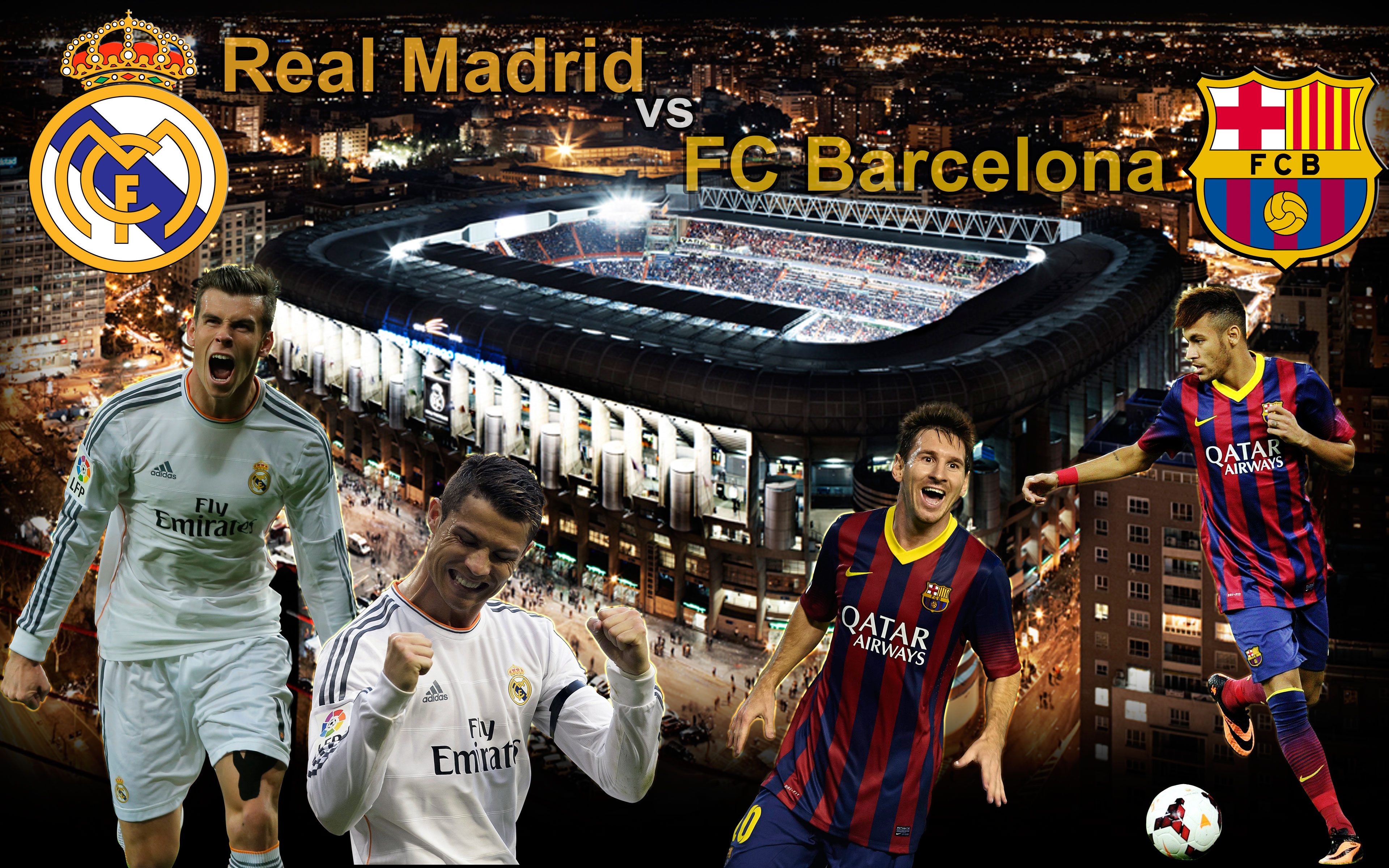 Wallpaper Barcelona Vs Real Madrid