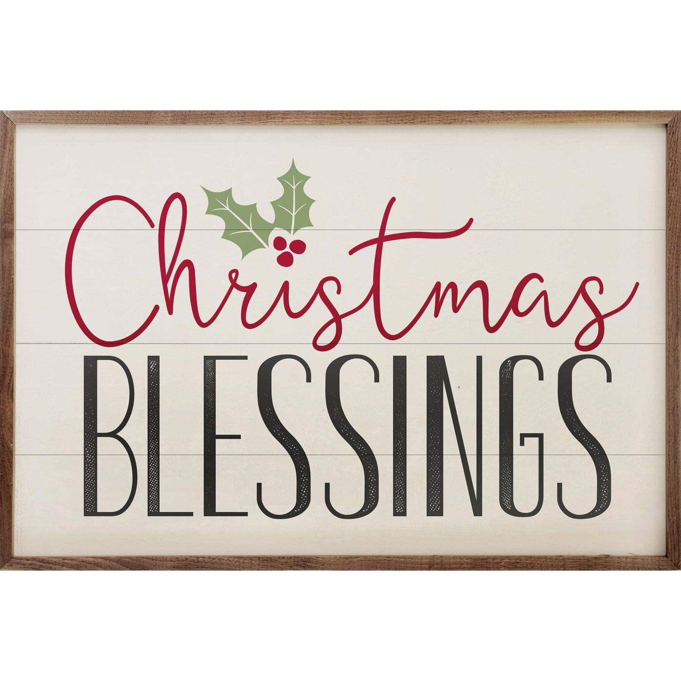 Christmas Blessings By Pdr Studios Walnut Frame