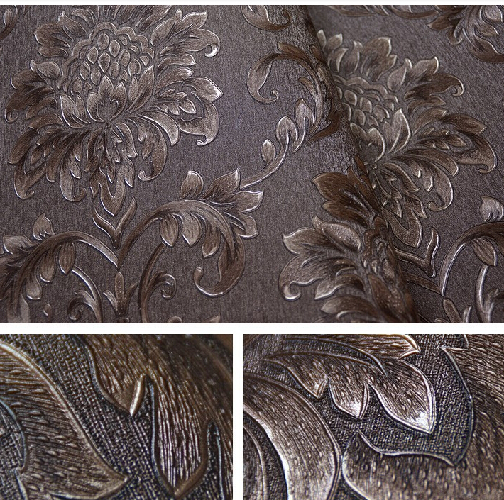 Free download European style Damascus wallpaperelegant 3D embossing