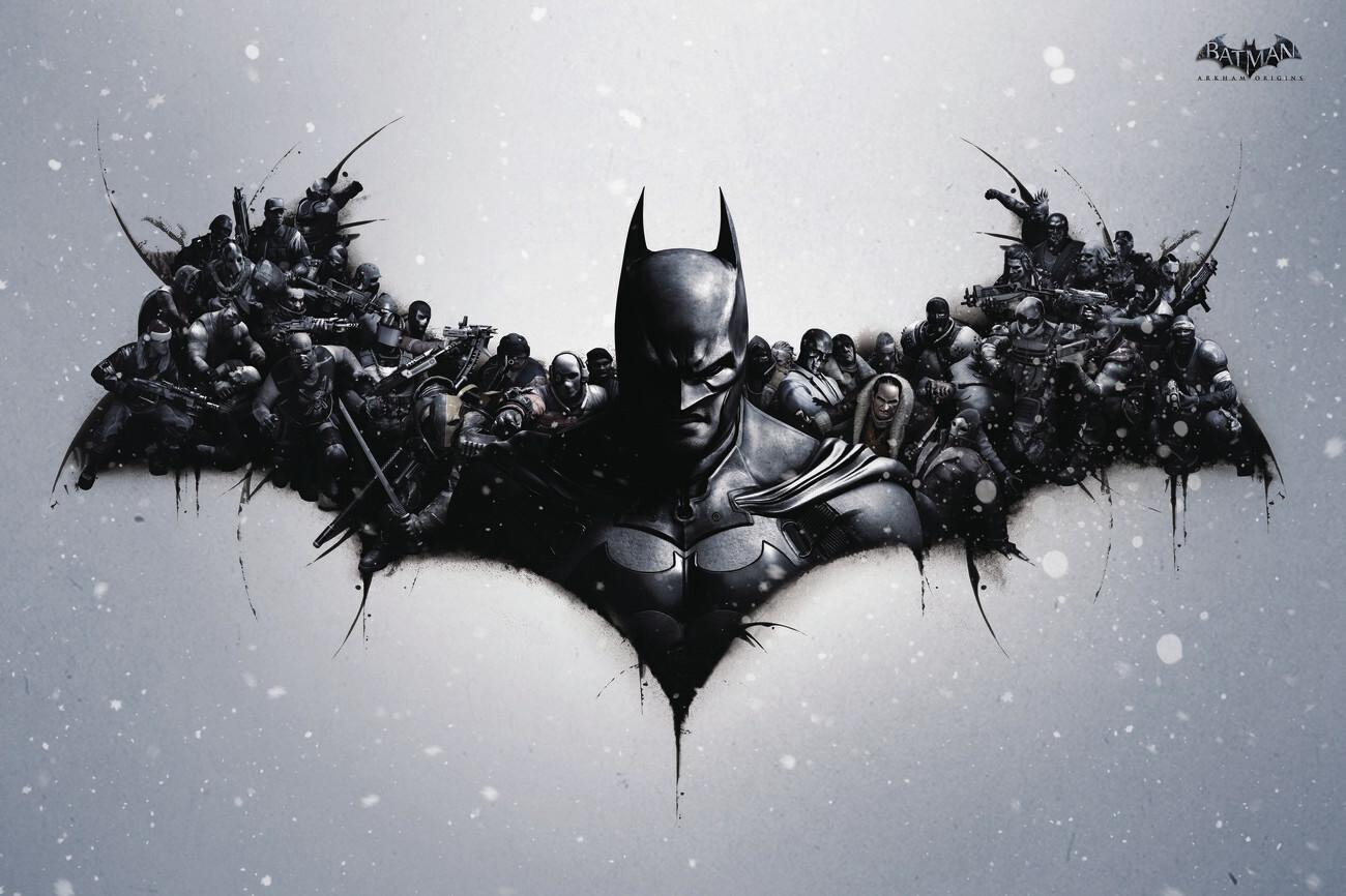Wall Art Print Batman Arkham Origins Logo Gifts Merchandise