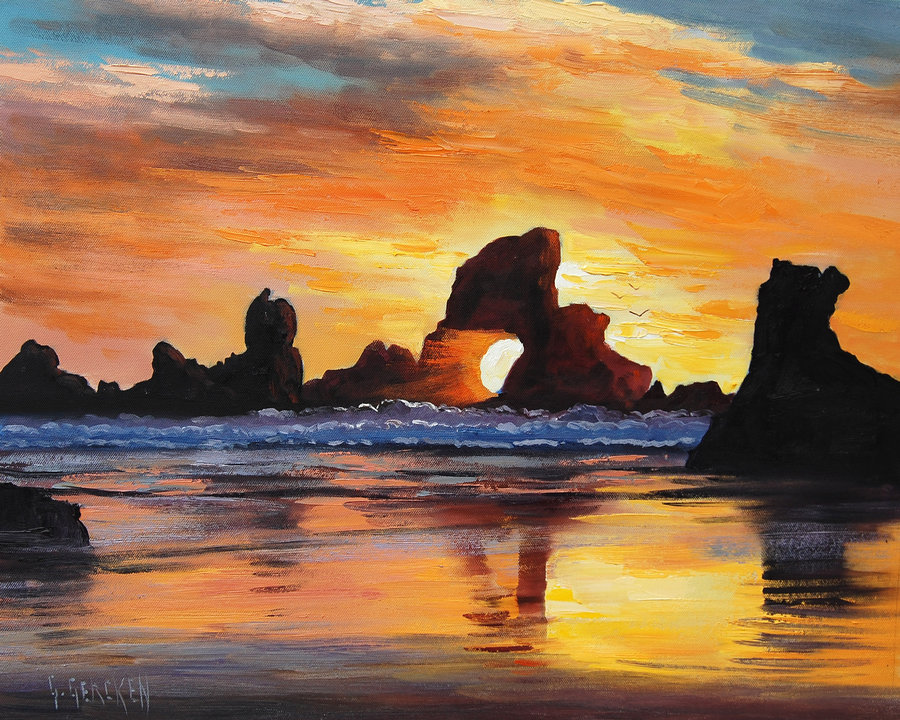 Oregon Coast Sunset Wallpaper Picture