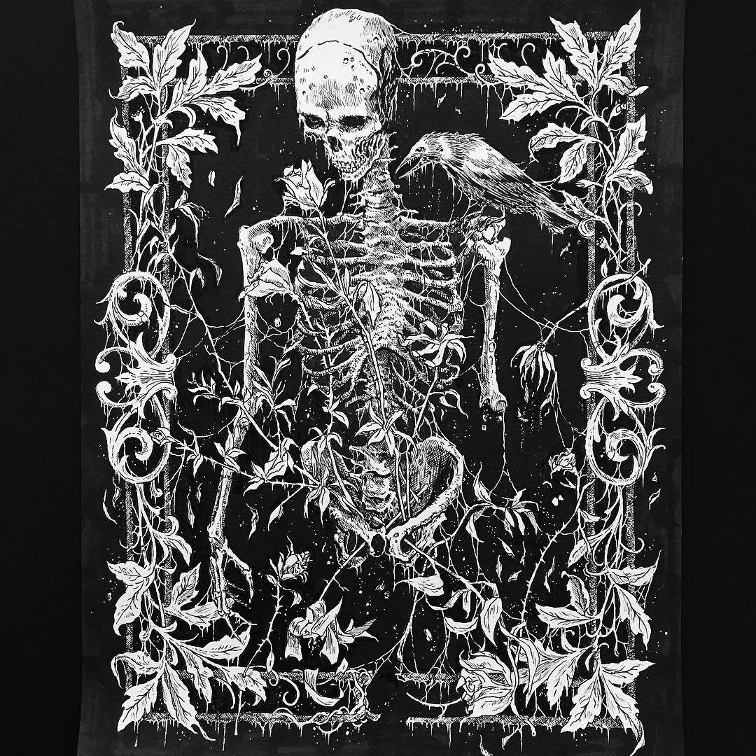 T Shirt Illustration For Black Death Doom Metal Band Edenfall By
