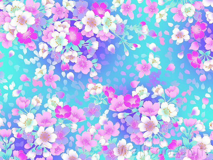 Floral Pattern Design Colors In Japanese Style Vol Flower