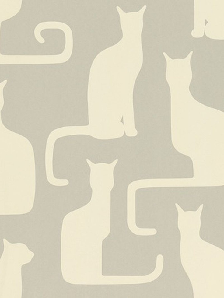 Buy Sanderson Omega Cats Wallpaper Grey Ivory Online At