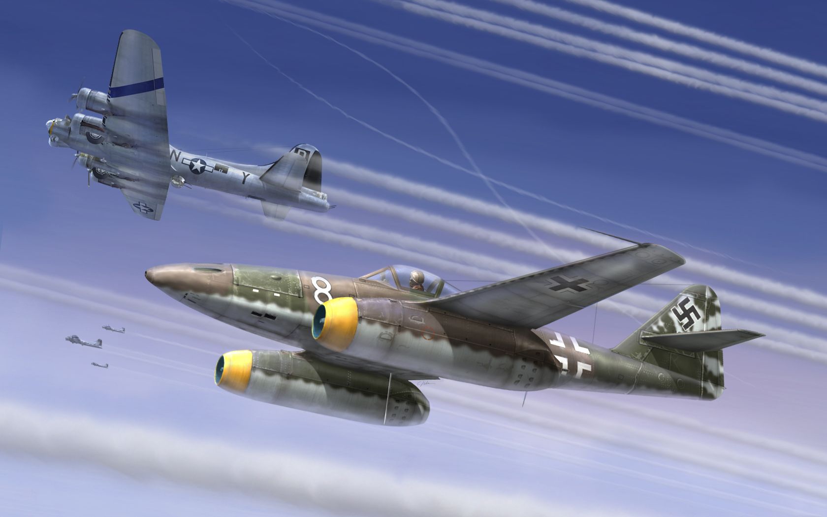 Battle Over Germany B17 Boeing Flying Fortress