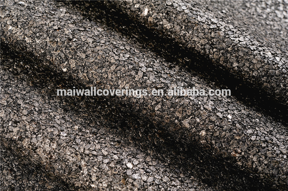 Mica Wallpaper Vermiculite Little Stone Black