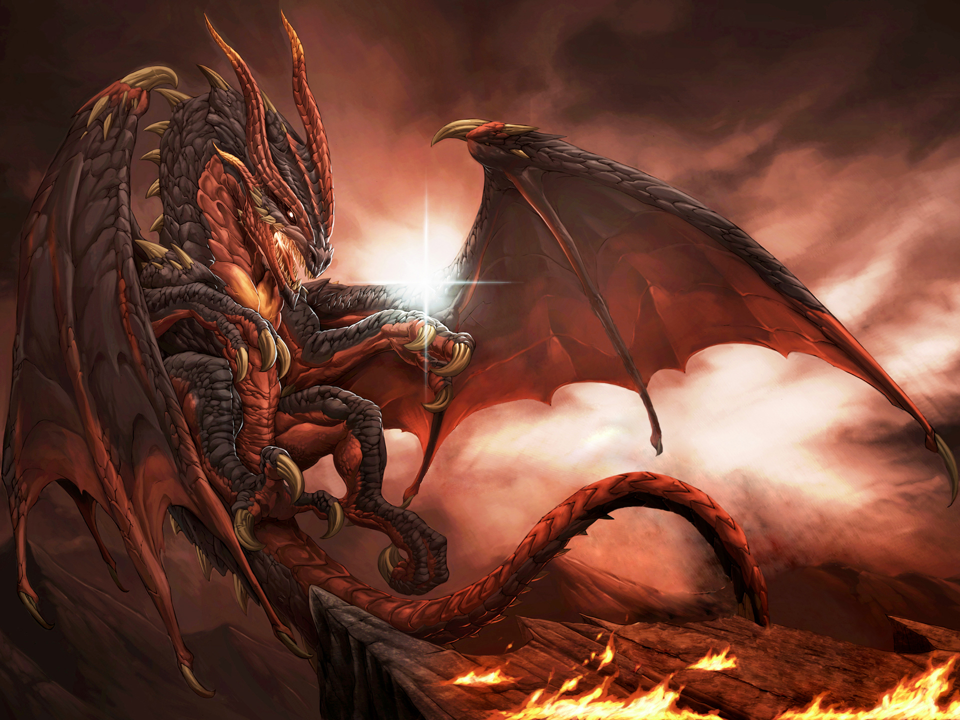 Lava Dragon Wallpaper