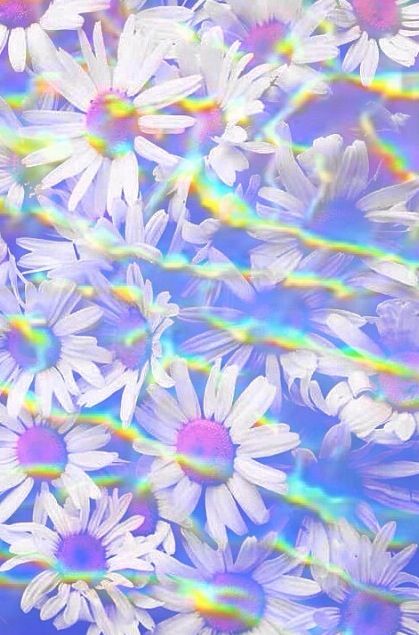 Wallpaper Holographic Spring Background iPhone