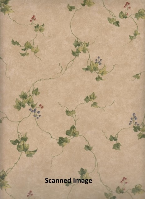 Mini Print Leaves Wallpaper Traditional By The