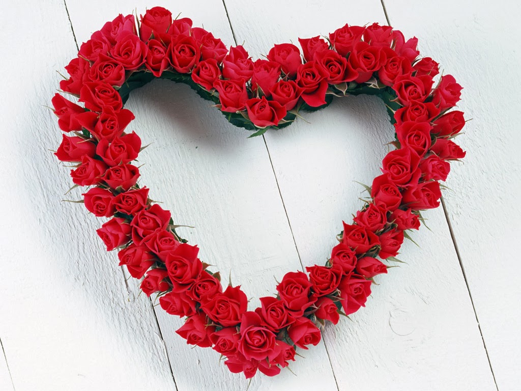 Red Roses Heart Shape Puter Wallpaper Beautiful