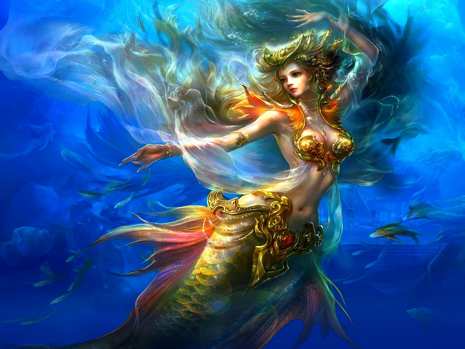 Most Beautiful Mermaid Girl Pictures Fantasy Graphics
