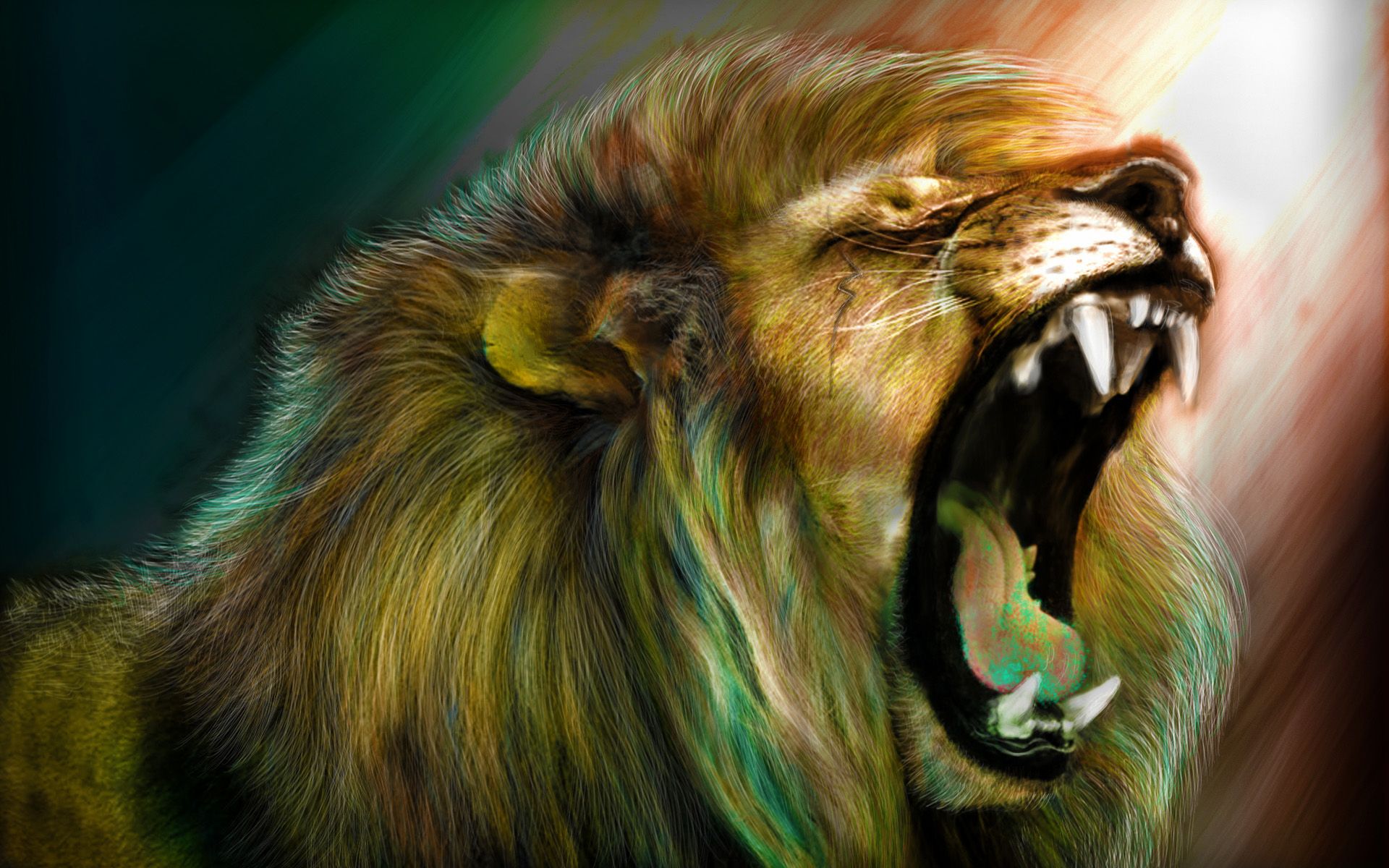 Angry Lion HD Wallpaper