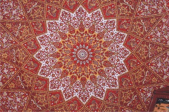 Indian Star Mandala Hippie Psychedelic By Jaipurihandicraft