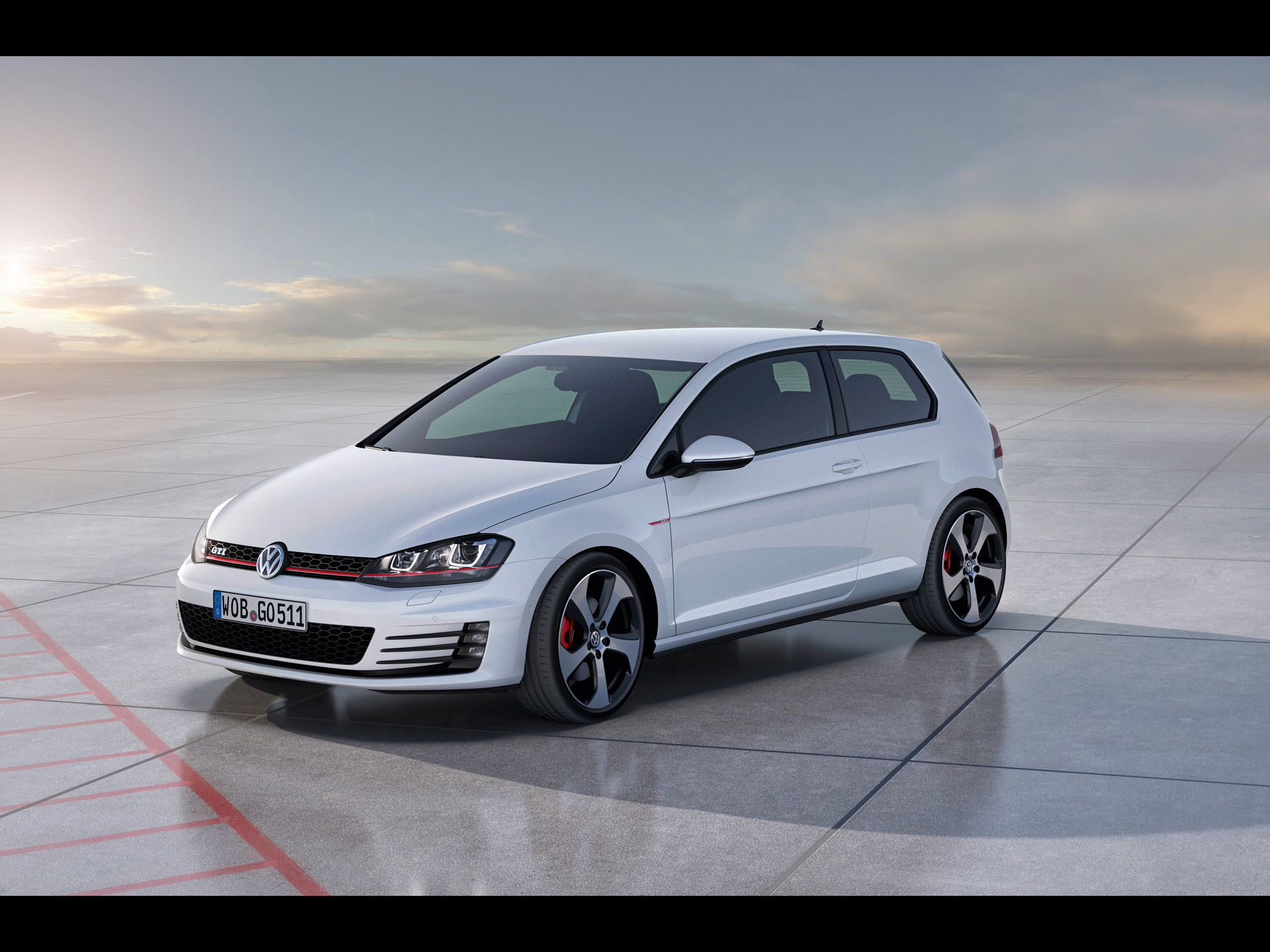 golf gti concept static side angle wallpapers and stock photos Car