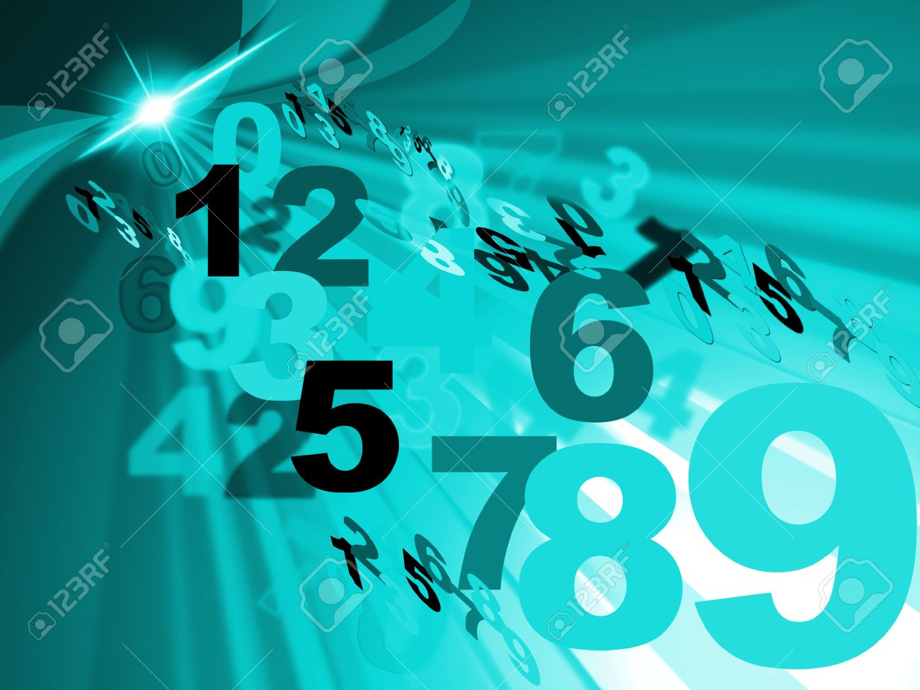 Background Numbers Indicating Numeracy Counting And Numeric Stock