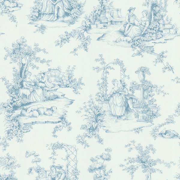 Free download Dollhouse Wallpaper Farm Life Toile Grey on Mustard eBay