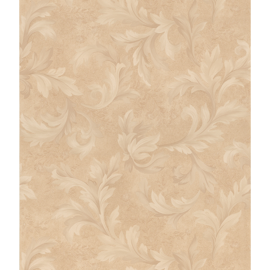 Free download Wallcovering Large Scale Beige Acanthus Pattern Wallpaper