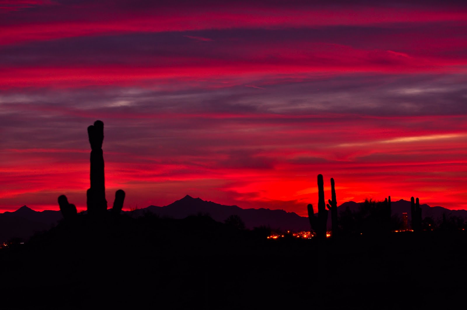 Scottsdale Daily Photo Red Southwest Sunset