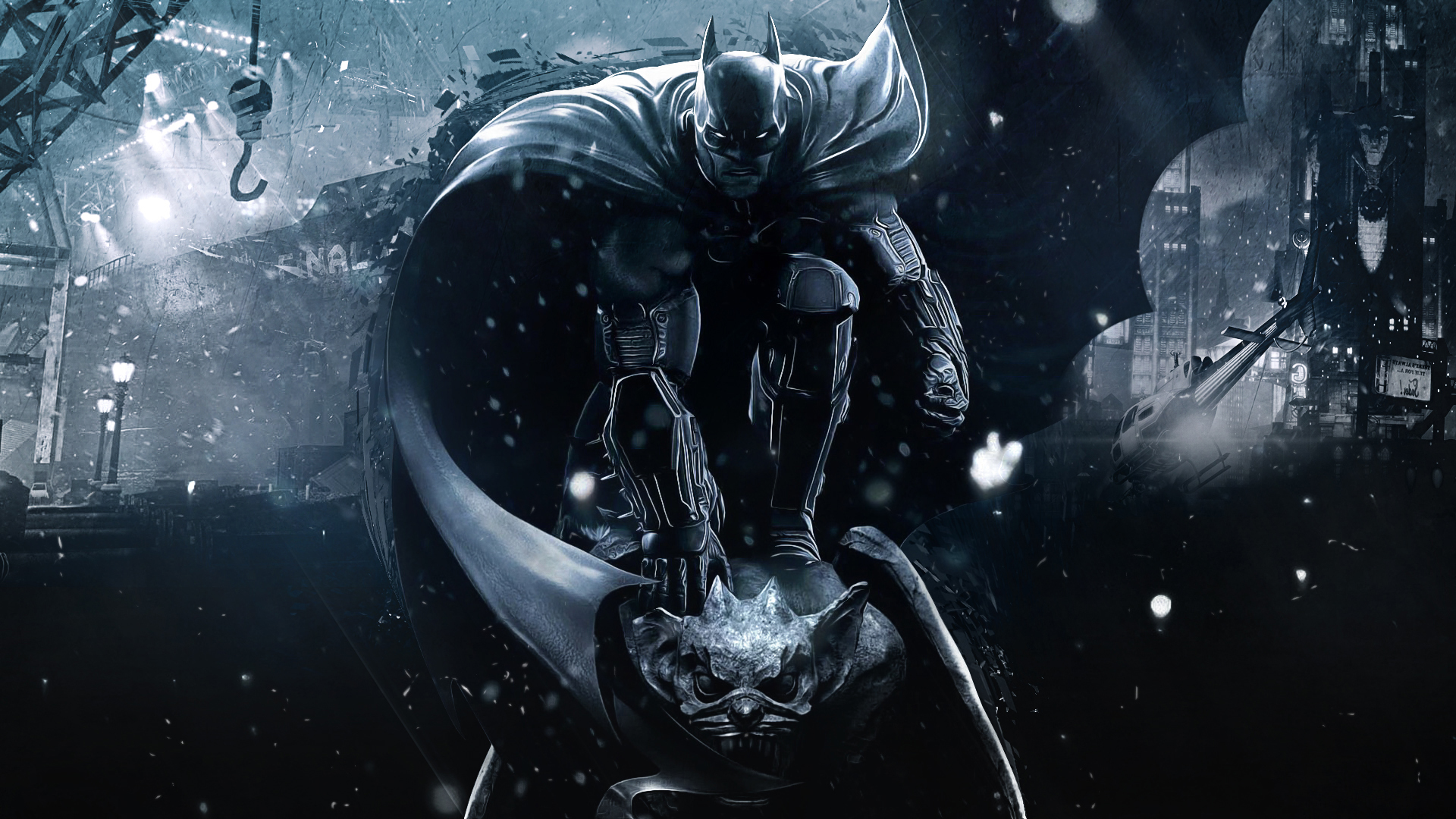 Game Batman Hero Dark City Night Artwork Wallpaper