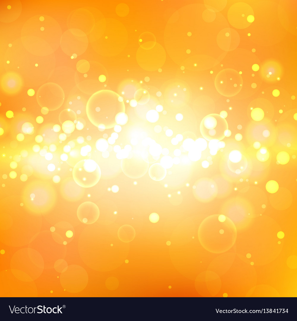 Shining Orange Background With Light Effects Vector Image