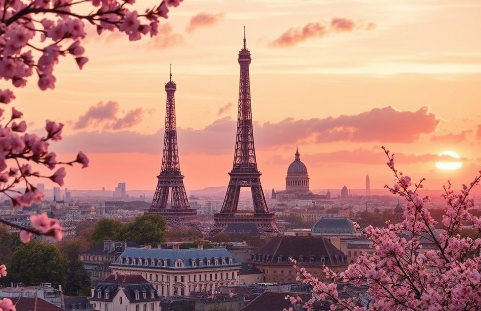 Pink Paris Wallpaper