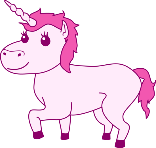 Pink Unicorn Design Clip Art