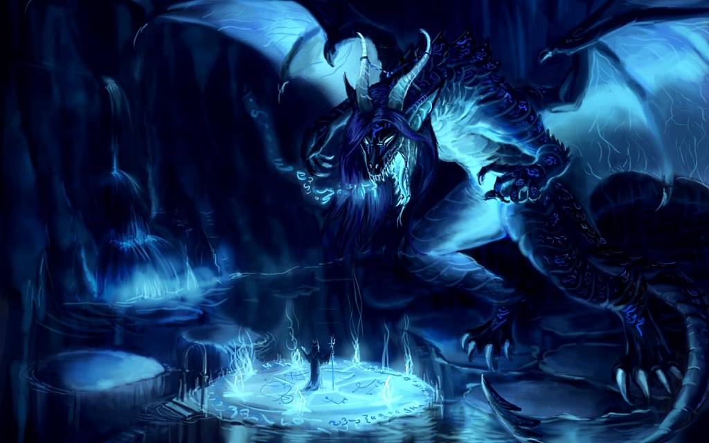 unknown blue dragon   Dragons Wallpaper