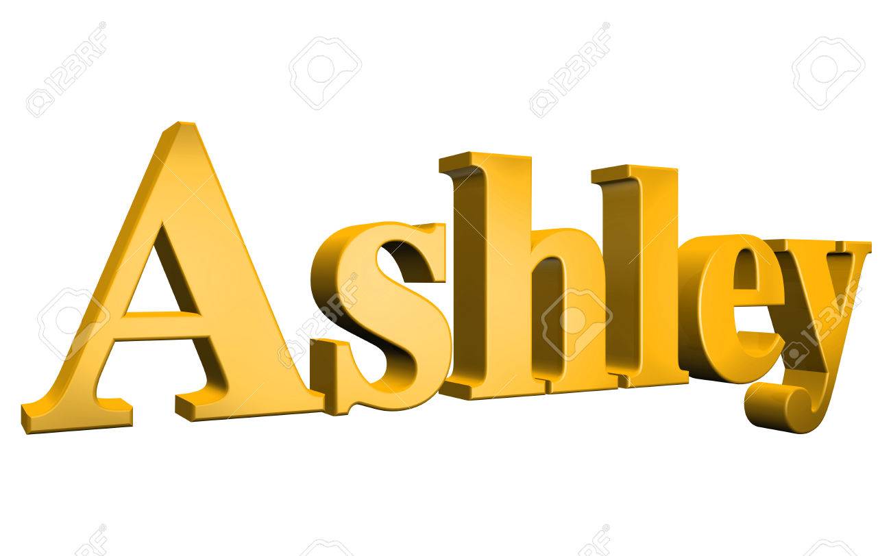 3d Ashley Text On White Background Stock Photo Picture And