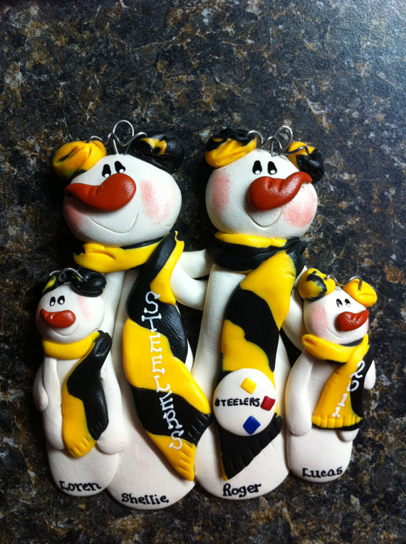 Items Similar To Pittsburgh Steelers Family Christmas Ornament On