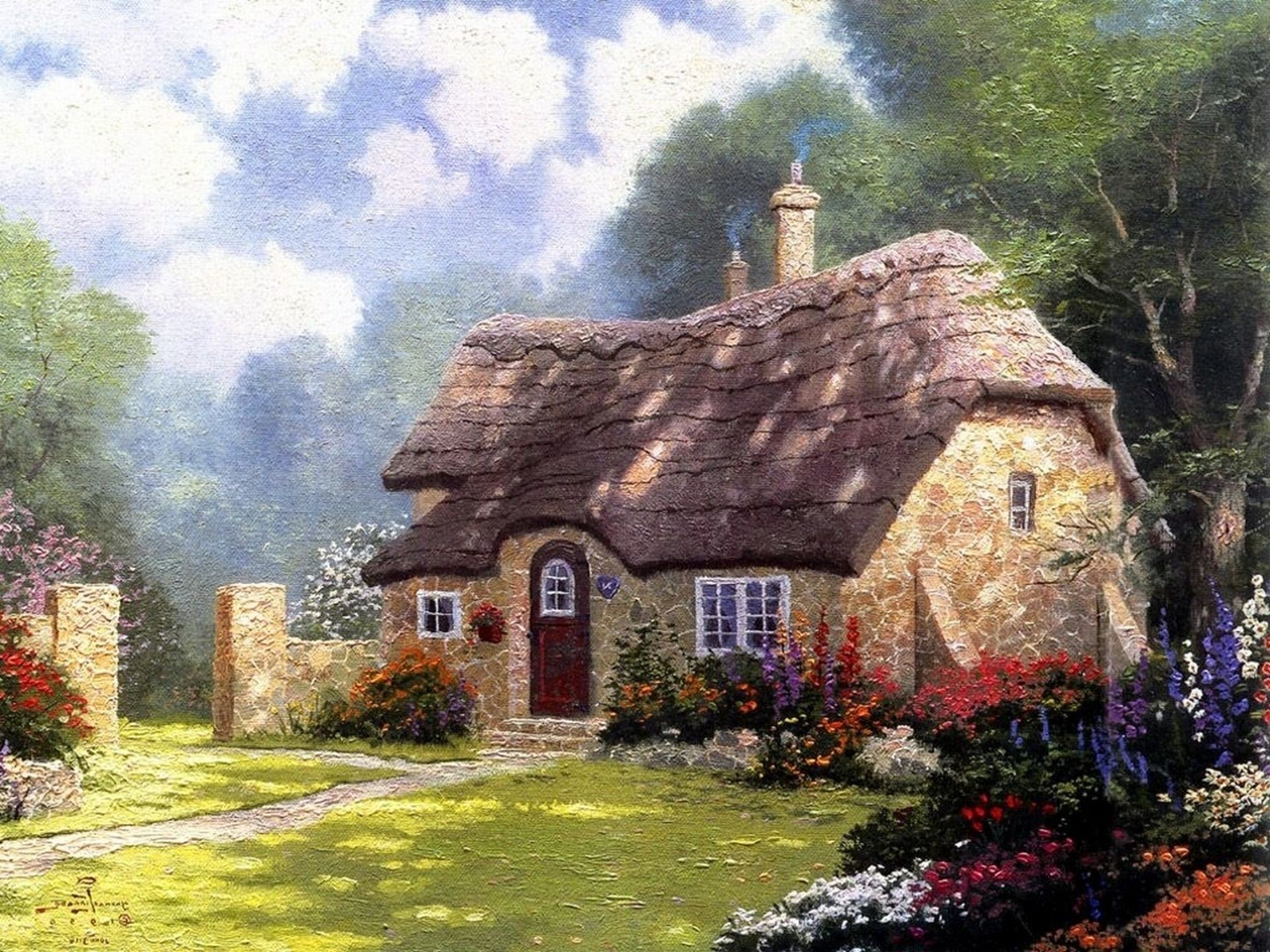 Cottage In The Forest Summer Thoma