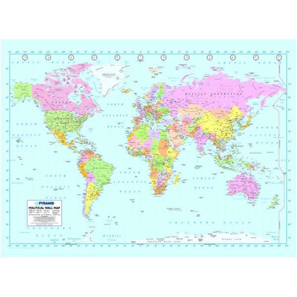 Home Wall Posters Map B World Wallpaper Mural