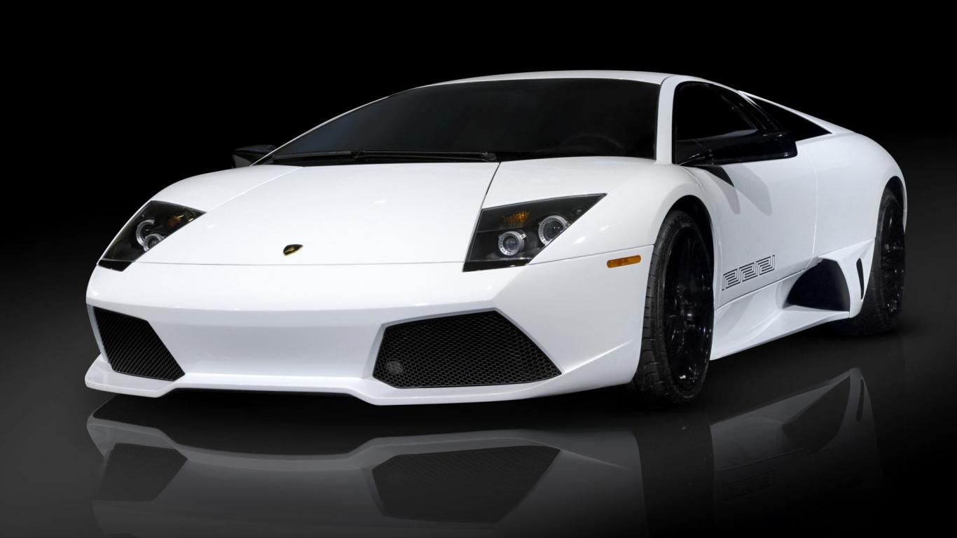 White Lamborghini Murcielago Wallpaper All HD