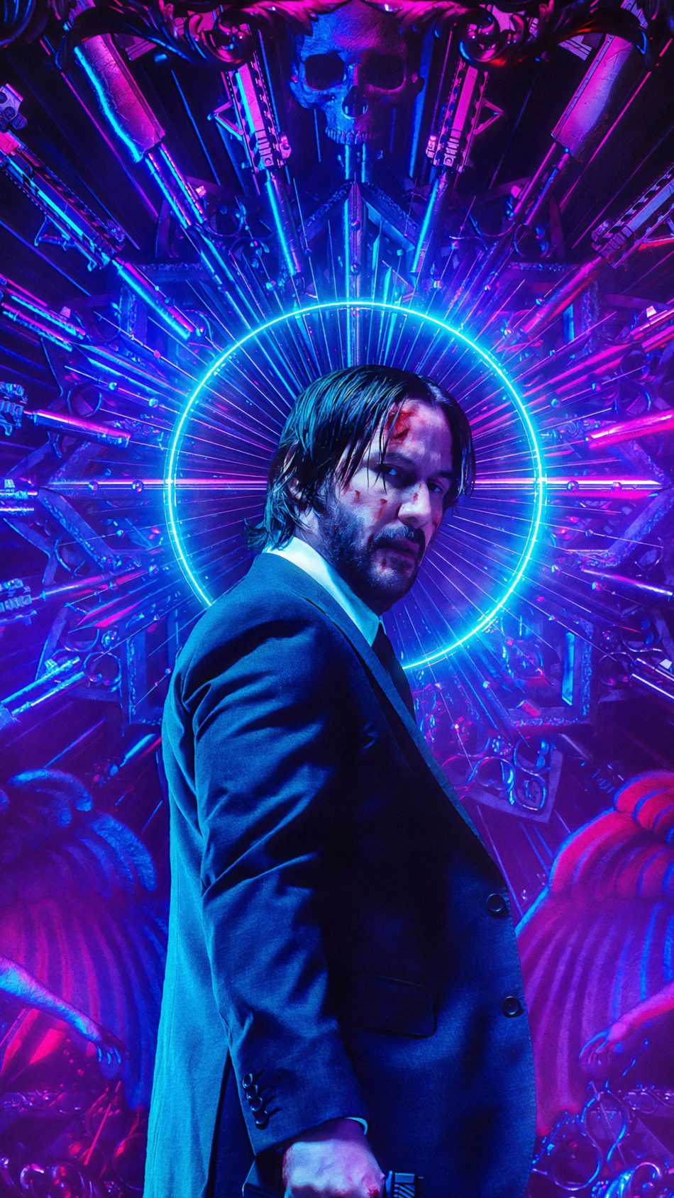 Keanu Reeves Neon John Wick Chapter Parabellum 4k Ultra HD
