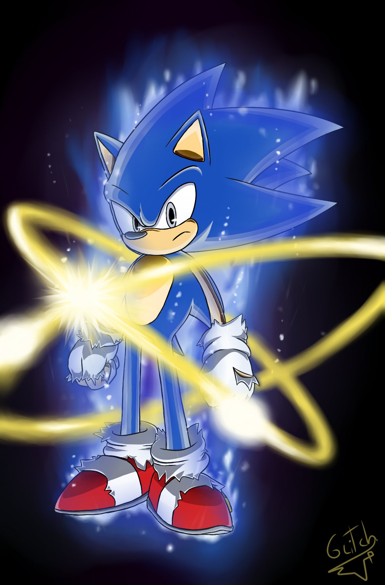Sonic Ultra Instinct by GlitchedVercius 1250x1900