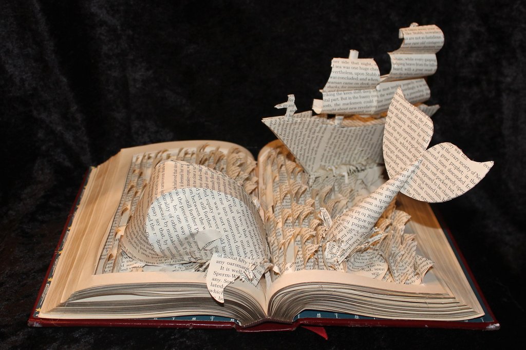 Moby Dick Book Sculpture By Wets