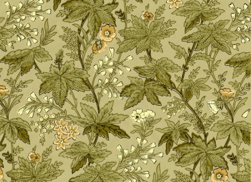 Green Leaf Arts And Crafts Movement Wallpaper