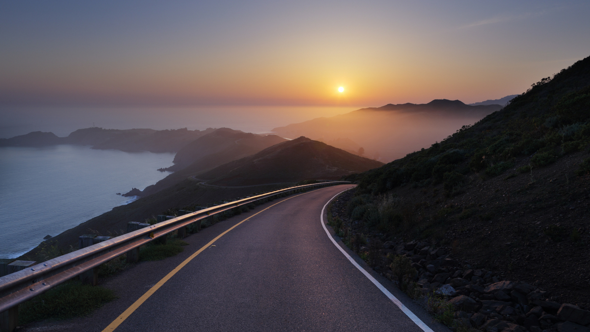 Hill Road Sunset Wallpaper HD Nature 4k Image Photos And Picture