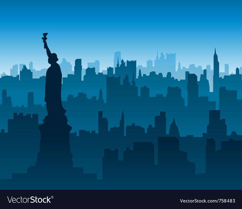 New York Cityscape Background Royalty Vector Image