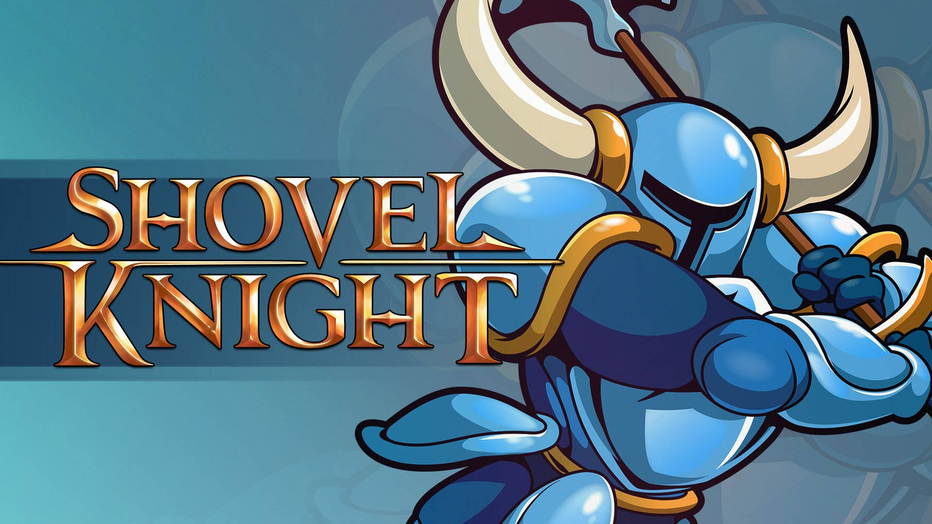 Shovel Knight Blue And Gold Armor Wallpaper