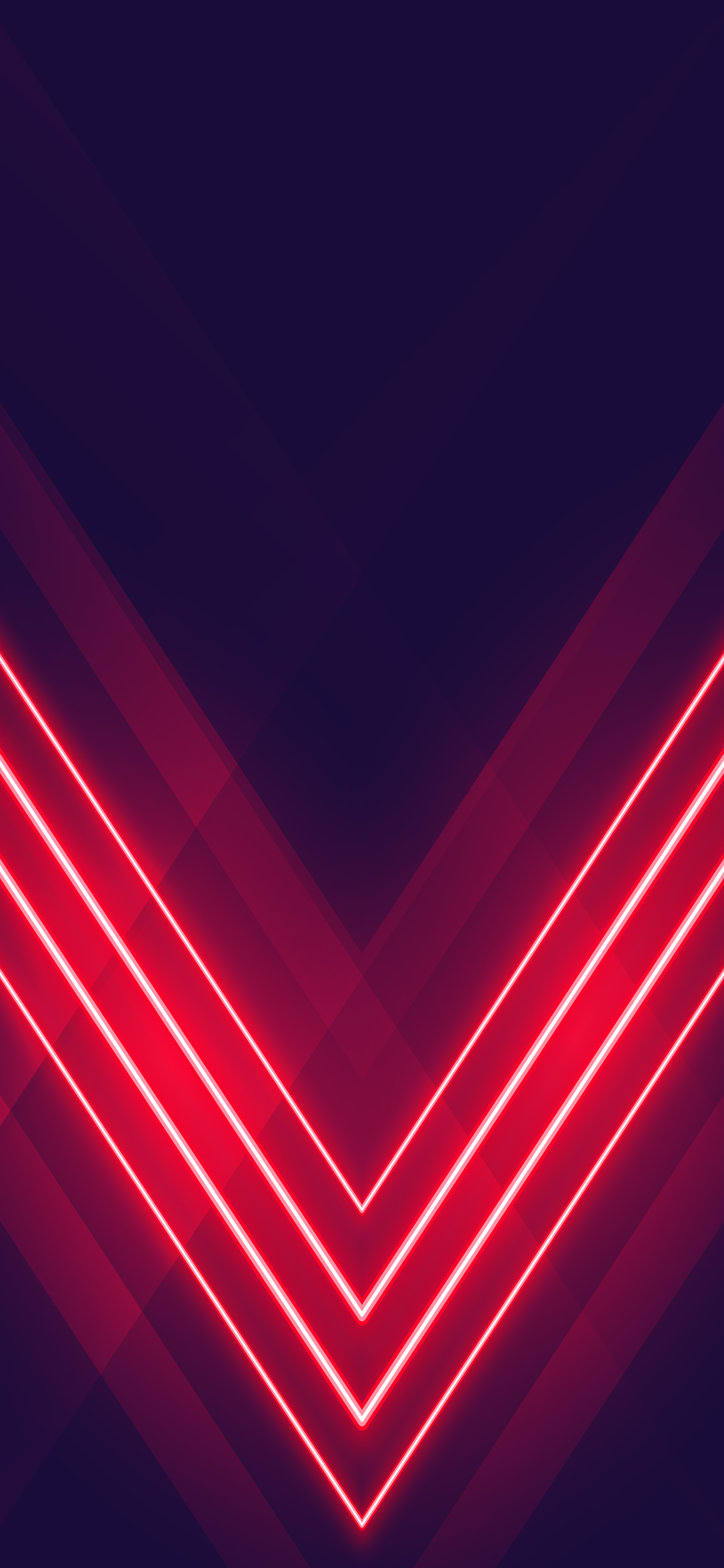 iPhone Wallpaper 4k Red Neon V Shape
