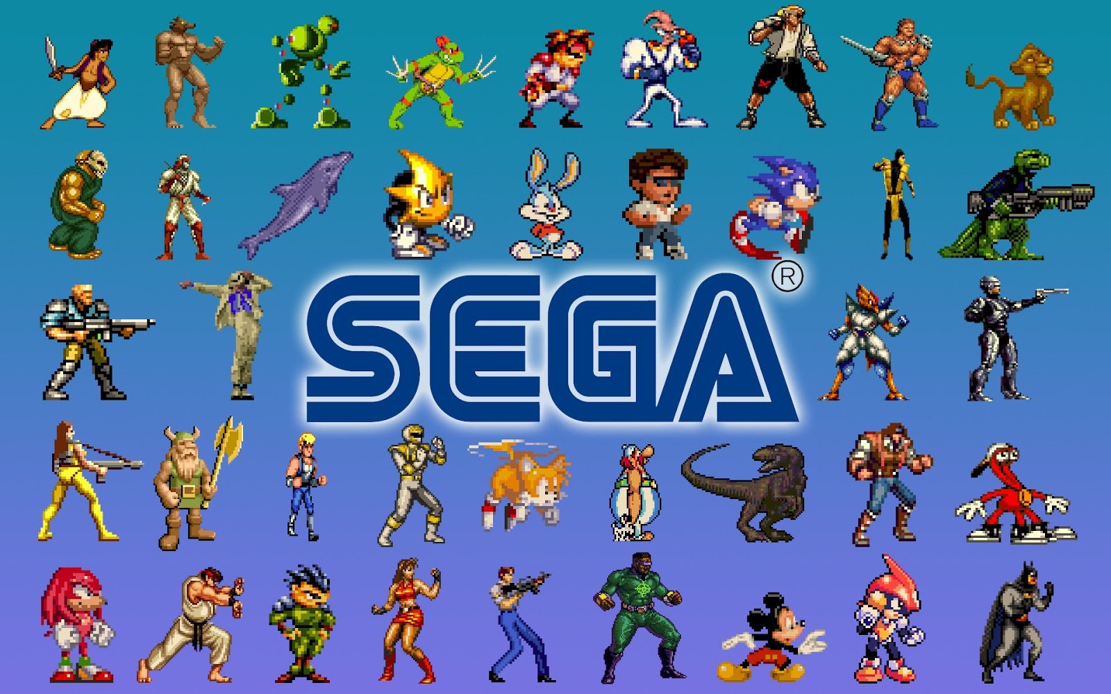 Retro Sega video gaming old school desktop wallpaper